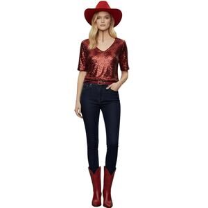 Everlane The Way High Skinny Jeans Dark Wash High Rise Stretch Denim Size 27